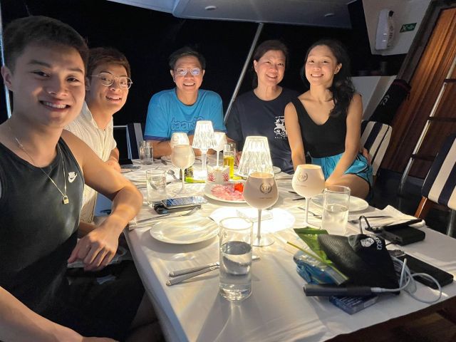 First night on board the Fascination !!
Welcome back to our Hongkong family and #shaunthong for their second trip with us in just a few month !!

Already some good fishing and a nice family get together dinner 🍽️ 
Enjoy your trip !!!

info@fascinationmaldives.com 

www.fascinationmaldives.com 

#fromhongkong #hongkongonholiday #fishing #fishingtrip #maldivesfishing #maldives #maldivesfishingcharter #fishingcharters #fishinggourmet #maldivesyachtcharter #maldives🇲🇻 #fishingholidays #fishingholiday #shaunthong
