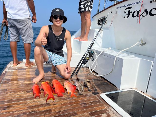 Fishing 🎣 day at sea on yacht 🛥️ Fascination 
Some good catch during the trip !!
Happy guests 🫶🫶 

For all info ℹ️ on our fishing 🎣 snorkeling 🤿 surf 🏄🏼‍♂️ trips send us an email 📧 
info@fascinationmaldives.com 
Call 
📞 WhatsApp +330609870931

www.fascinationmaldives.com

#fascinationmaldives #fishingtrip #fishingtrips #tripholiday #yachtfishing #yachtcharter #yachtpeople #takemefishing #fishinglures #maldivesfishing #maldives🇲🇻 #fishingholidays #ariatollfishing #maldivesfishingcharter #shaunthong